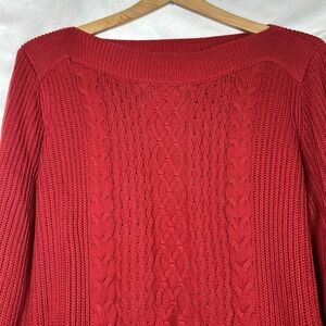 Tommy Hilfiger New Cate Red Pullover Sweater Size Large Casual Holiday Preppy